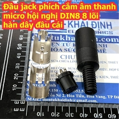 Đầu jack phích cắm âm thanh micro hội nghị DIN8 8 lõi / DIN4 4 lõi hàn dây đầu đực / cái kde9702