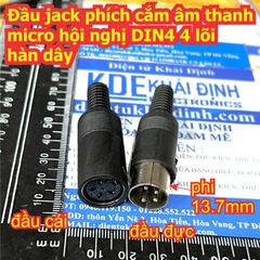Đầu jack phích cắm âm thanh micro hội nghị DIN8 8 lõi / DIN4 4 lõi hàn dây đầu đực / cái kde9702
