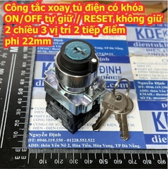 Công tắc xoay tủ điện có khóa ON/OFF tự giữ / RESET không giữ  phi 22mm XB2-BG21 XB2-BG33 XB2-BG53 XB2-BG61 kde9721