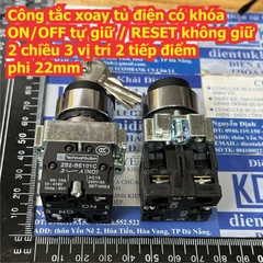 Công tắc xoay tủ điện có khóa ON/OFF tự giữ / RESET không giữ  phi 22mm XB2-BG21 XB2-BG33 XB2-BG53 XB2-BG61 kde9721