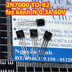 2N7000 TO-92 fet kênh N 0.3A 60V kde0192