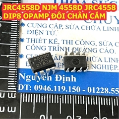 JRC4558D NJM 4558D JRC4558 4558 DIP-8 OPAMP ĐÔI CHÂN CẮM hàng thường / chính hãng kde0262