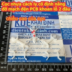 Cọc nhựa cách ly cố định nâng đỡ mạch đện PCB khoan lỗ 2 đầu ST XL-5 L-10 XL-16 XL-28 cao 5mm ~ 28mm kde0432