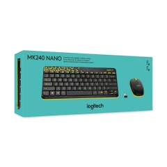 Bộ Bàn Phím & Chuột Không Dây Logitech MK240 (Black)