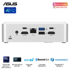 Máy Bộ Asus Mini NUC 15 PRO Plus RNUC15CRSU700000I (Intel Core Ultra 7 255H | Intel ARC | Wifi 7 | Bluetooth 5.4 | Trắng)