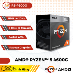 CPU AMD RYZEN 5 4600G (8M | 6C-12T | Up to 4.2GHz | Socket AM4)