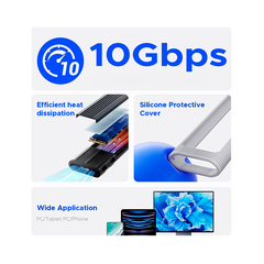 Hộp đựng ổ cứng SSD ORICO M.2 NVME TypeC AXM2-G2-GY-BP