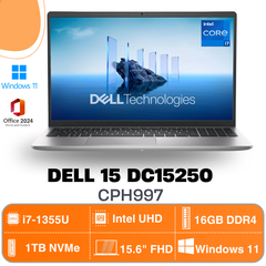 Laptop Dell 15 DC15250 CPH997 (Core i7-1355U | 16GB | S-1TB | 15.6 inch FHD IPS | Win 11 | Office | Bạc)
