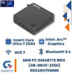 Mini PC Gigabyte Brix GB-BRU7-255H 6BXARH7SWMR (Ultra7 255H | Wifi 7 | Bluetooth 5.4 | Đen)