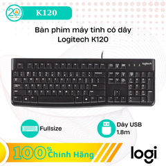 Bàn Phím Máy Tính Có Dây Logitech K120 (Black)