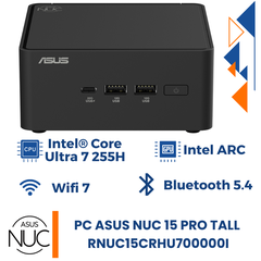 Máy Bộ Asus Mini NUC 15 PRO Tall RNUC15CRHU700000I (Intel Core Ultra 7 255H | Intel ARC | Wifi 7 | Bluetooth 5.4 | Đen)