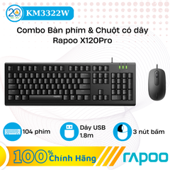 Bộ Bàn Phím & Chuột Có Dây Rapoo X120 Pro