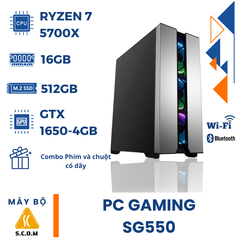 PC Gaming SCOM SG550 (Ryzen 7 5700X | 16GB | S-512GB | GTX1650 4GB | Win10)