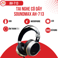 Tai Nghe Over-Ear Có Dây SoundMax AH-713