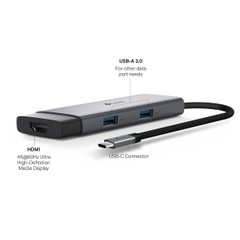 Hub TP-Link UH5020C - Bộ Mở Rộng Kết Nối Type C ra 5 Cổng (HDMI, Power Delivery 100W, LAN 1G, USB C/A)