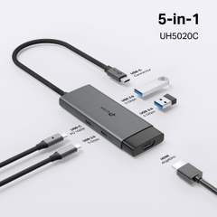 Hub TP-Link UH5020C - Bộ Mở Rộng Kết Nối Type C ra 5 Cổng (HDMI, Power Delivery 100W, LAN 1G, USB C/A)