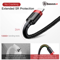 Cáp sạc nhanh, truyền dữ liệu tốc độ cao Baseus Kevlar Lightning cho iPhone/ iPad ( 2.4A, Sạc nhanh, Siêu bền)
