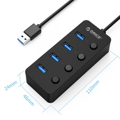 Bộ Chia USB 3.0 ORICO W9PH4--U3-WH (Từ 1 Ra 4 cổng chuẩn 3.0)