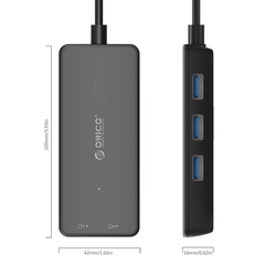Bộ Chia USB 2.0 ORICO H3TS-U3 ( Từ 1 Ra 3 cổng chuẩn 3.0. Đọc thẻ nhớ TF/SD)