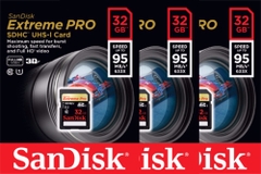 THẺ NHỚ 32GB SDHC SANDISK EXTREME PRO CLASS 10