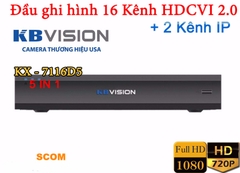 Đầu ghi hình 5 in 1 KB-Vision KX-7116D5 (16 kênh + 2 kênh IP)