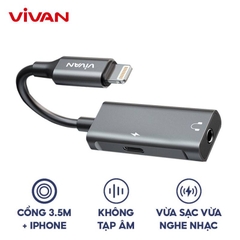 Đầu chuyển Vivan VAL01 lightning sang jack 3.5mm và lightning