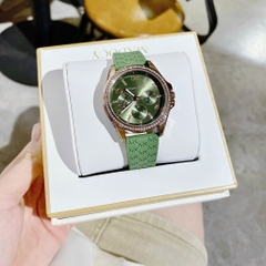 Michael Kors Mini Pilot |Nữ Giới |Đính Đá |Dây Silicone Xanh Lá |Máy Pin (Quartz) |Size 36mm