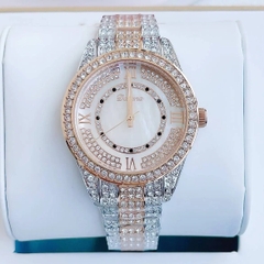 Davena Mặt Xà Cừ |Nữ Giới |Đính Đá |Dây Kim Loại Demi Rose Gold |Máy Pin (Quartz) |Size 38mm
