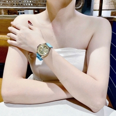 Michael Kors Mini Pilot |Nữ Giới |Vàng Gold |Dây Silicone Xanh Da Trời |Máy Pin (Quartz) |Size 36mm