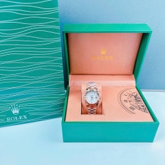 Rolex Niềng Khía |Cặp Đôi |Mặt Trắng |Dây Kim Loại Rose Gold |Máy Pin (Máy Quartz) |Size 36x31mm