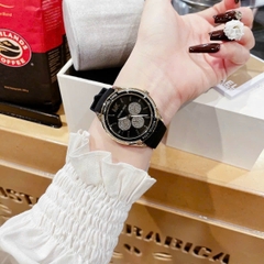 Michael Kors Jessa |Unisex |Đính Đá |Dây Cao Su Đen |Máy Pin (Quartz) |Size 40mm