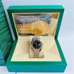 Rolex Niềng Khía |Nam Giới |Mặt Đen |Dây Kim Loại Demi |Máy Pin (Máy Quartz) |Size 41mm