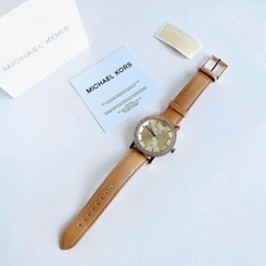 Michael Kors Corey |Nữ Giới |Vàng Gold |Dây Da Nâu |Máy Pin (Quartz) |Size 36mm