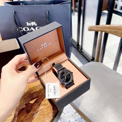 Coach Grand 14504070 |Nữ Giới |Đính Đá |Dây Lưới Đen |Máy Pin (Quartz) |Size 36mm