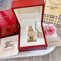 Burberry The City |Nữ Giới |Mặt Tròn |Dây Kim Loại Vàng Gold |Máy Pin (Quartz) |Size 34mm