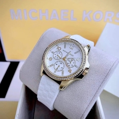 Michael Kors Mini Pilot |Nữ Giới |Đính Đá |Dây Silicone Trắng |Máy Pin (Quartz) |Size 36mm