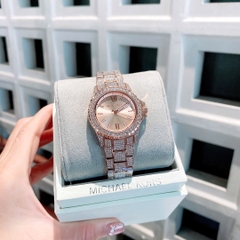 Micheal Kors Mini Everest |Nữ Giới |Mặt Tròn |Dây Kim Loại Đính Đá Rose Gold |Máy Pin (Quartz) |Size 33mm