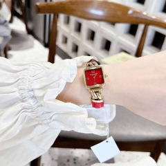 Coach Cass 14504358 |Nữ Giới |Mặt Vuông |Dây Da Đỏ |Máy Pin (Quartz) |Size 22mm