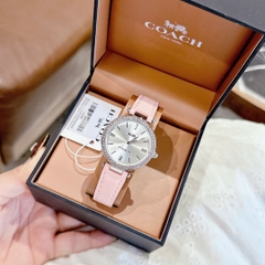 Coach Pretty In Every Little |Nữ Giới |Silver |Dây Da Hồng |Máy Pin (Quartz) |Size 32mm