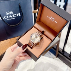 Coach Grand |Nữ Giới |Đính Đá Cầu Vồng |Dây Kim Loại Rose Gold |Máy Pin (Quartz) |Size 36mm