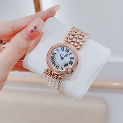 Cartier Ballon Blanc |Nữ Giới |Mặt Trắng |Dây Kim Loại Rose Gold |Máy Pin (Quartz) |Size 30mm