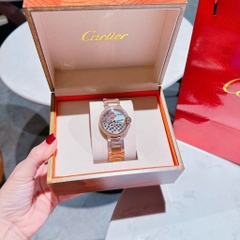 Cartier Panther |Nữ Giới |Đính Đá |Dây Kim Loại Rose Gold |Máy Pin (Quartz) |Size 36mm