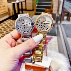 Cartier Ballon Bleu Panther |Nữ Giới |Dây Kim Loại Silver |Máy Pin (Quartz) |Size 36mm