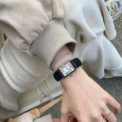 Cartier Tank Solo |Nữ Giới |Mặt Chữ Nhật |Dây Da Đen |Máy Pin (Quartz) |Size 31x24mm