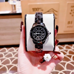 Chanel Hoa J12 |Nữ Giới |Đính Đá |Dây Đá Ceramica Đen |Máy Pin (Quartz) |Size 34mm