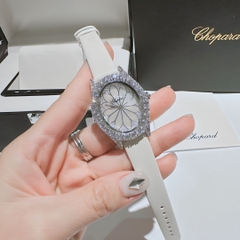 Chopard L'Heure Du Diamant |Nữ Giới |Đính Đá |Dây Da Trắng |Máy Pin (Quartz) |Size 32mm