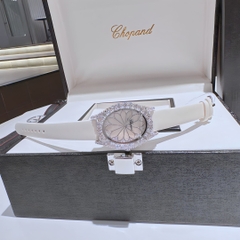 Chopard L'Heure Du Diamant |Nữ Giới |Đính Đá |Dây Da Trắng |Máy Pin (Quartz) |Size 32mm