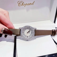 Chopard L'Heure Du Diamant |Nữ Giới |Mặt Tròn |Đính Đá |Dây Da Nâu |Máy Pin (Quartz) |Size 32mm