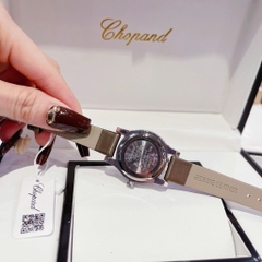 Chopard L'Heure Du Diamant |Nữ Giới |Mặt Tròn |Đính Đá |Dây Da Nâu |Máy Pin (Quartz) |Size 32mm