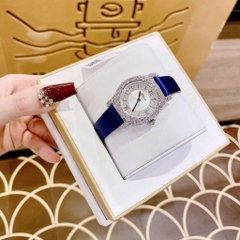 Chopard L'Heure Du Diamant |Nữ Giới |Mặt Tròn |Đính Đá |Dây Da Xanh |Máy Pin (Quartz) |Size 32mm